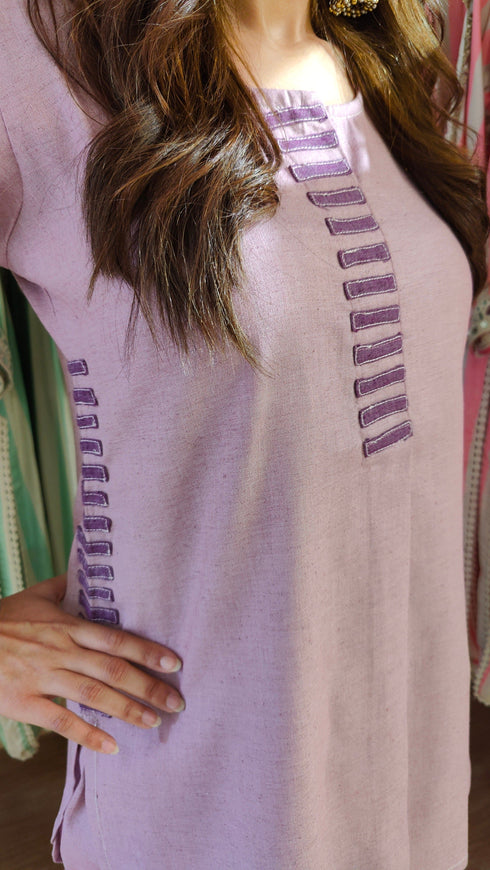 Pink Piano Kurti Pant Set