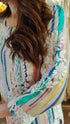 Multicolor Hand Embroidered Chikankari Kurta