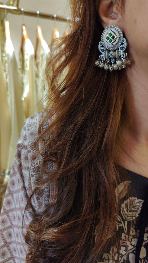 Black Cream Farshi Set with Duppatta