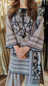 Black Cream Farshi Set with Duppatta