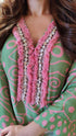 Green Pink Farshi Set for Summers