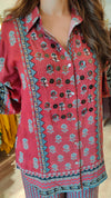 Maroon Ajrakh Coord Set