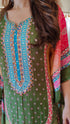 Multicolor Hand Embroidered Kaftan Pant Set