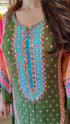 Multicolor Hand Embroidered Kaftan Pant Set