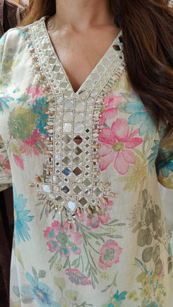 Blue Hakoba Kurta Set - view 7