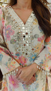 Pink Hakoba Kurta Set - view 6