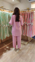 Rose Pink Embellished Cutwork Coord Set
