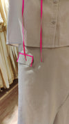 Beige Flap Pant Ribbon Coord Set - view 9
