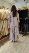 Beige Flap Pant Ribbon Coord Set - view 7