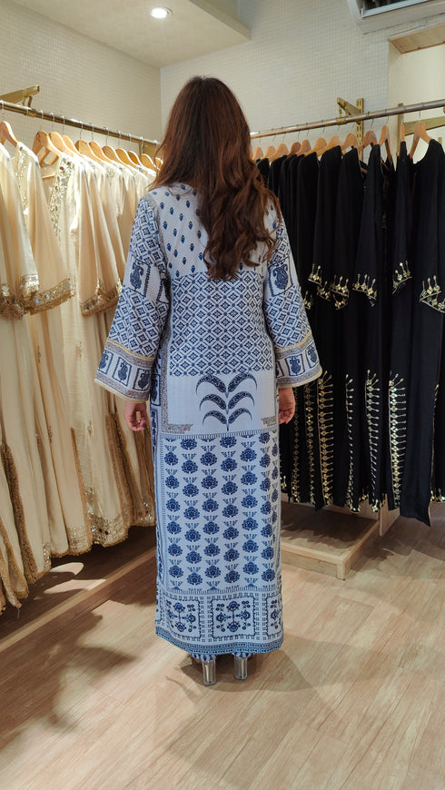 Celebrity Blue Long Kurta Set