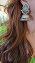 Oxidized Silver Jhumka Earrings