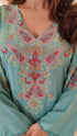 Green Kashmiri Paisley Embroidered Kurta Pant Set