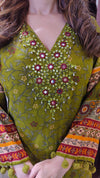 Mehendi Mirror Work Floral Coord Set