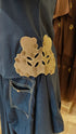 Deep Navy Embroidered Drape Skirt Set