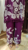 Plum Purple Floral Print Coord Set - view 8