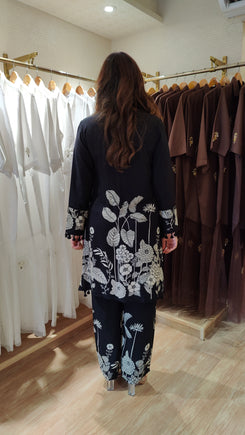 Black Floral Print Coord Set - view 8