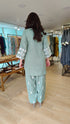 Sage Green Floral Embroidered Farshi Set
