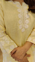 Pastel Yellow Floral Embroidered Farshi Set