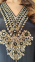 Black And White Striped Sharara Set