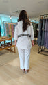 Off-White 3-Piece Coord Set with Embroidered Koti Jacket