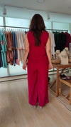 Maroon 4 piece Kaftan Coord Set with Camisole & Neckpiece - view 7