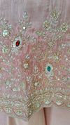 Peach Shimmer Tissue Sharara Set