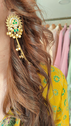 Mustard & Green Dhoti Skirt Dress