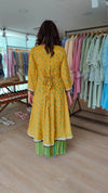 Mustard & Green Dhoti Skirt Dress