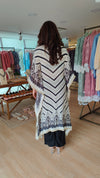 Black and White Kaftan With Pant