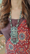 Brown Dress With Detachable Reversible Scarf Dupatta