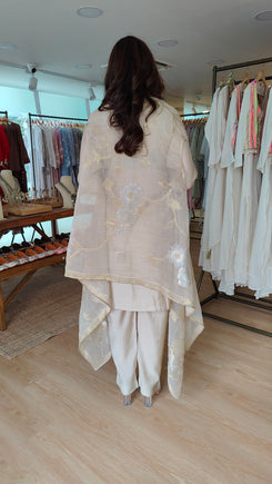 Jamdani 4 Piece Set With Necklace
