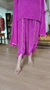 Purple Bandhini Dhoti Set