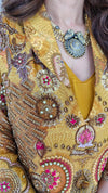 Antique Gold Peacock Choker Necklace