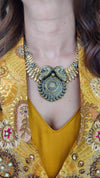Antique Gold Peacock Choker Necklace