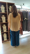 Beige Metallic Embroidered Shirt