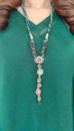 Forest Green 4-Piece Kaftan Coord Set