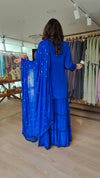 Royal Blue Mirror Embroidered Sharara Set