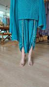 Teal Blue Bandhini Dhoti Set