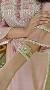 Pink Handcrafted Mirror Work Coord Set
