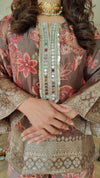Brown Paisley Floral Coord Set