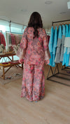 Brown Paisley Floral Coord Set
