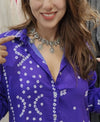 Kareena Purple Bandhini Shirt - view 17