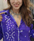 Ethnic Silver Look Statement Necklace