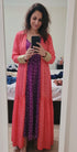 Bandhini High Low Dress with Long Cape