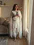 White Chikan Set With Duppatta