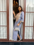 Denim Gold Kaftan Dress