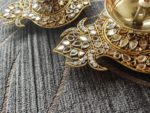 Kundan Kalash Diya Set - Accessory