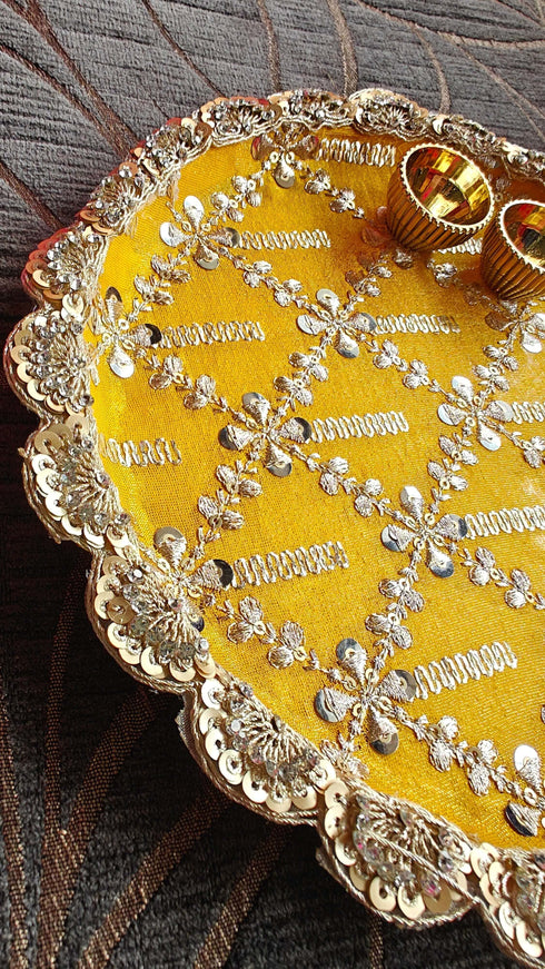 Ladoo Peela Yellow Pooja Thali - Accessory