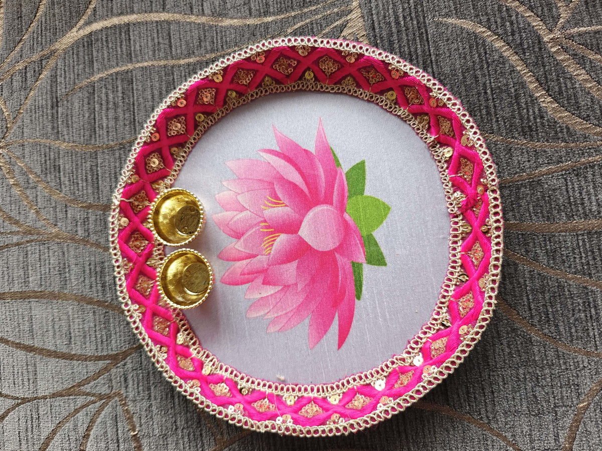 Lavender Lotus Pooja Thali Set Accessory – Label DC