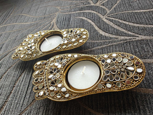 Laxmi Charan Diya Set - Accessory